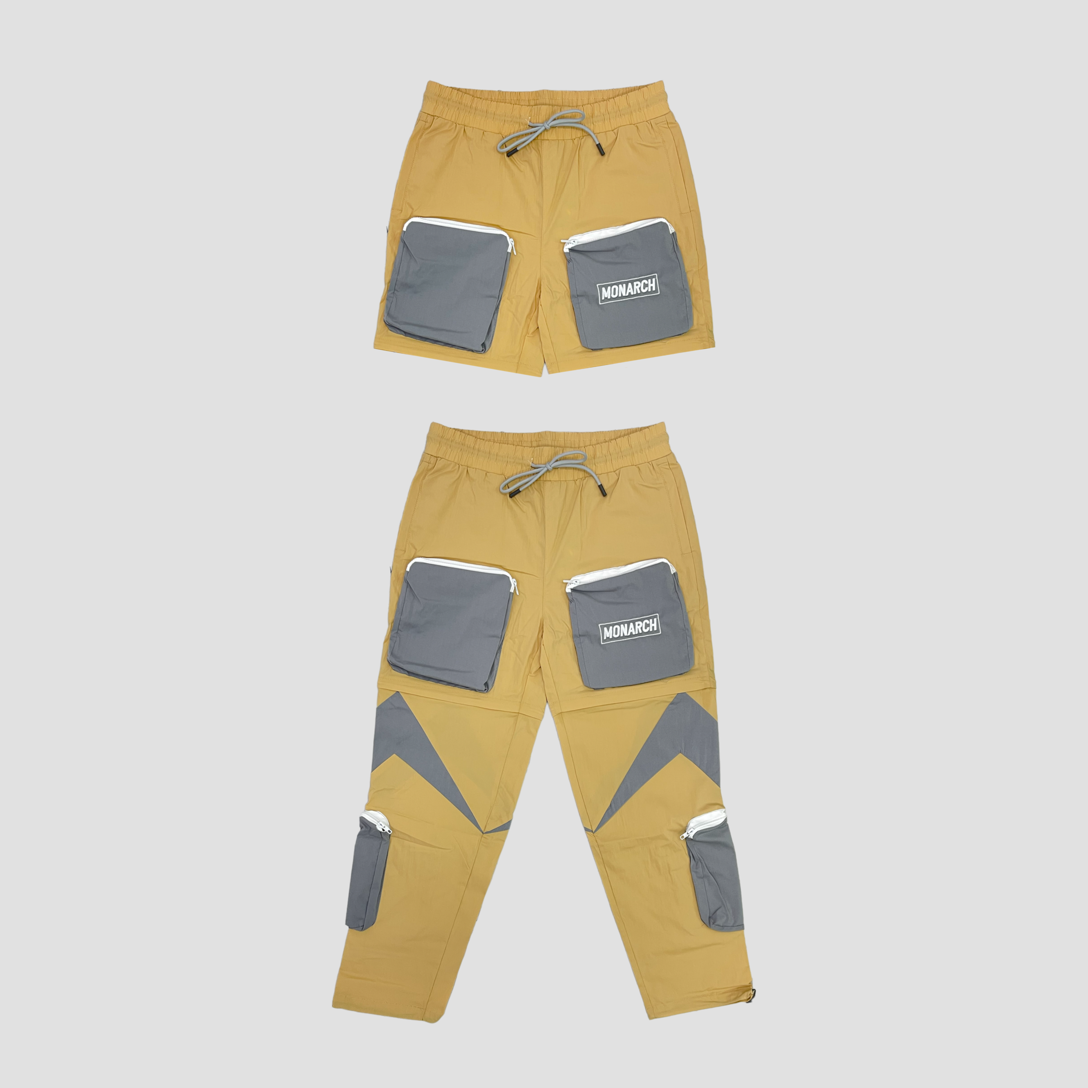 Monarch Khaki 2 in 1 Cargo Pants // Swim Shorts