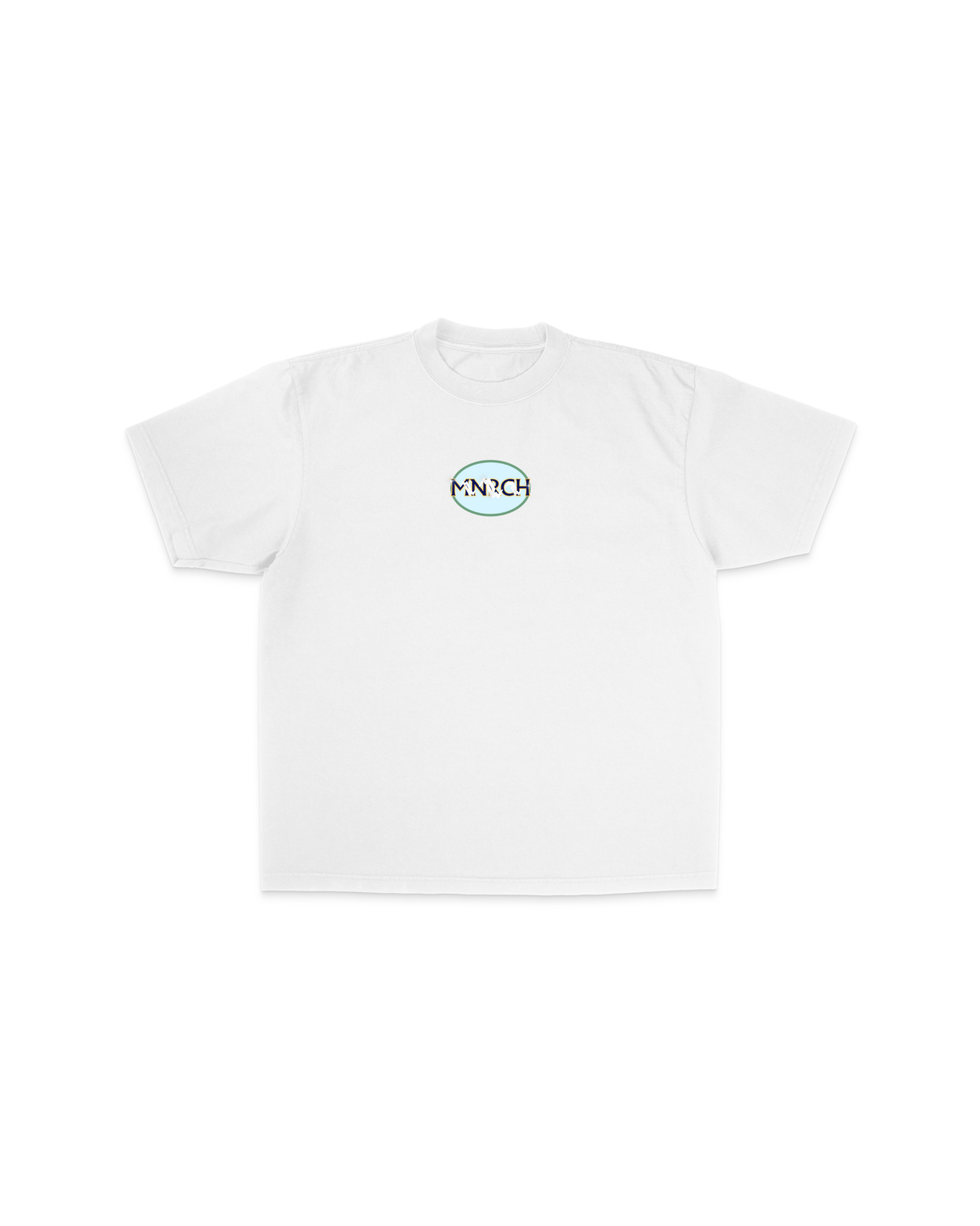 Monarch Oval Logo Oversized White Tee