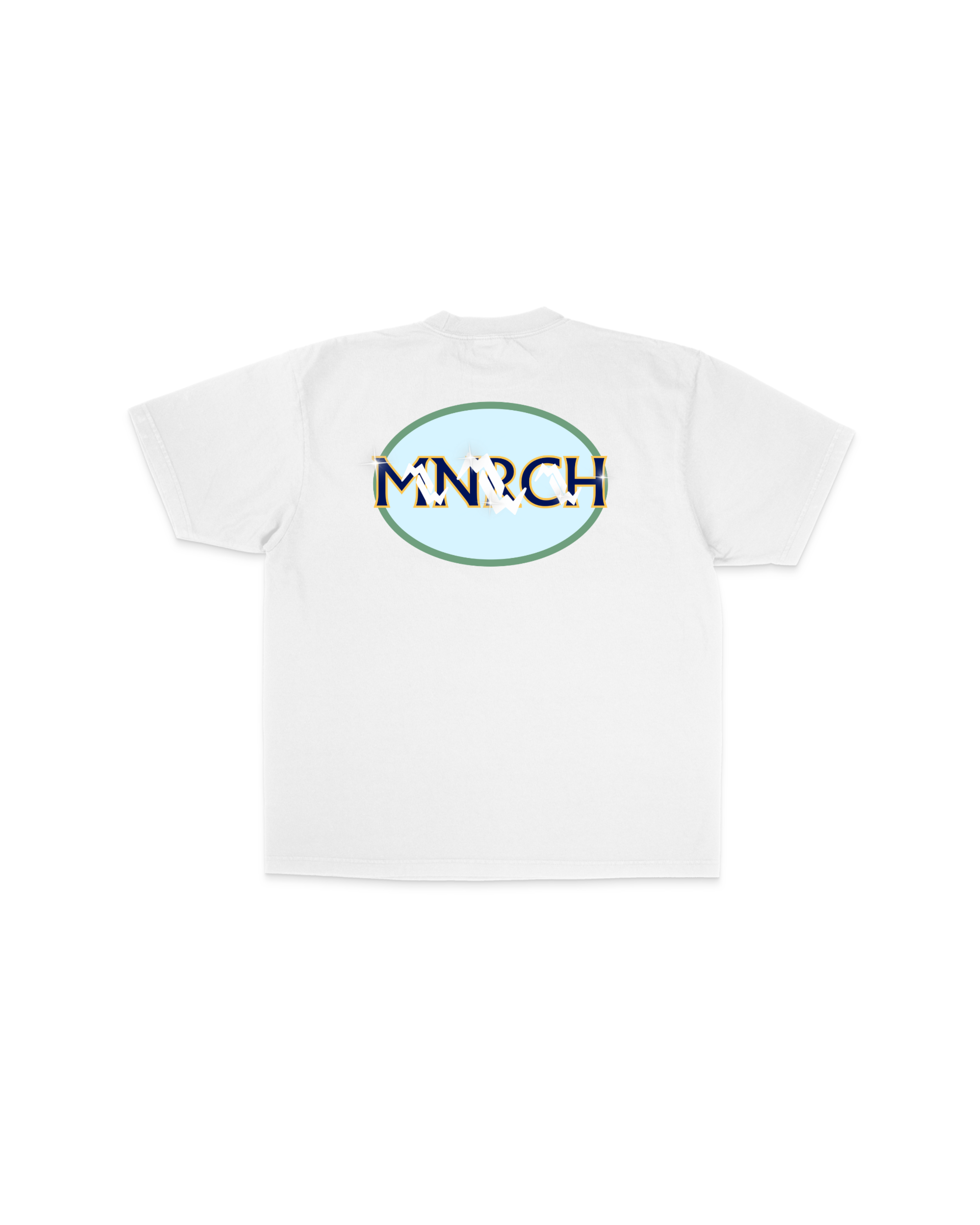 Monarch Oval Logo Oversized White Tee