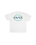 Load image into Gallery viewer, Monarch Oval Logo Oversized White Tee
