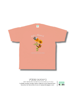 Monarch x BÜDS signature oversized fit coral tee